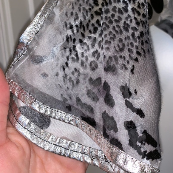 MERCEDES RIVERA SILK CRYSTAL LEOPARD PRINT ONE-OF-A-KIND  EMBELLISH DRESS - Picture 11 of 16